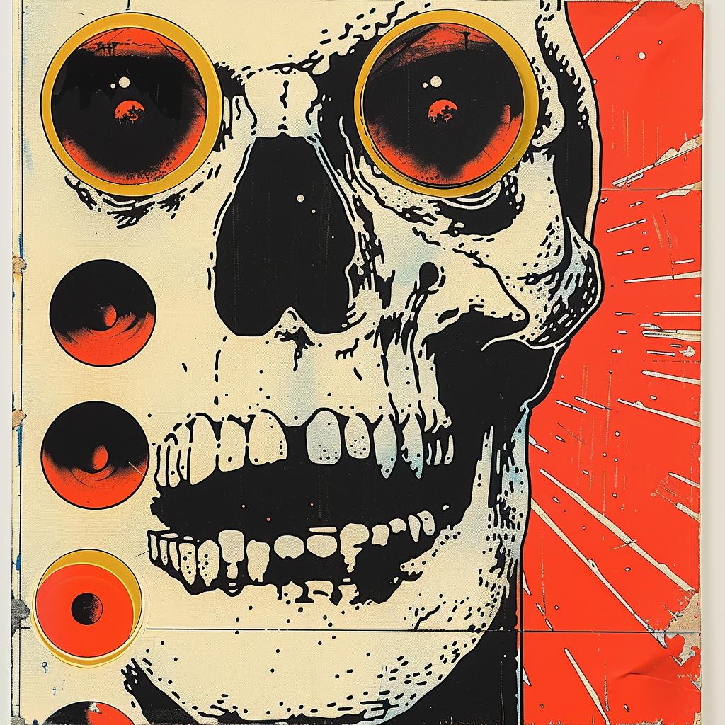 album  cover  collage  monster  hyper-realistic  screenprinting  surreal  detailed  dark  art 942104