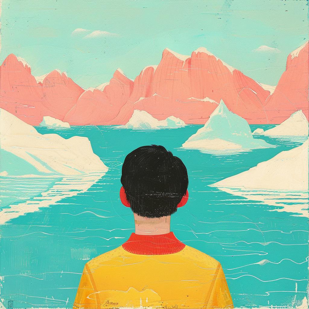 man  water  mountains  surreal  landscape  nature  album  cover  Joan  Cornella 1018006