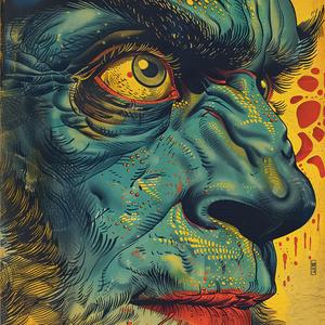 creature  devil  wolfman  portrait  comic  art  vintage  surrealism  poster  beast 1077104