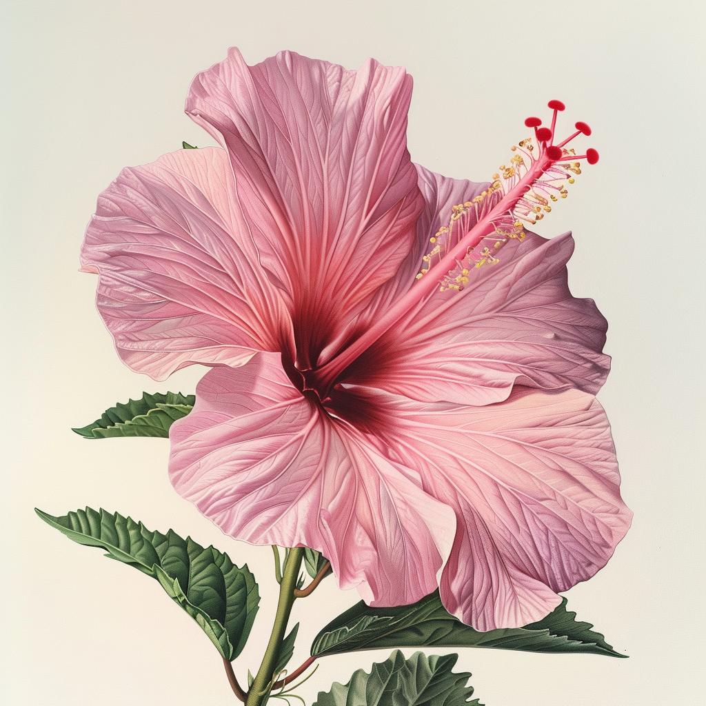hibiscus  flower  painting  pink  nature  botanical  vibrant  art  illustration  floral 971909