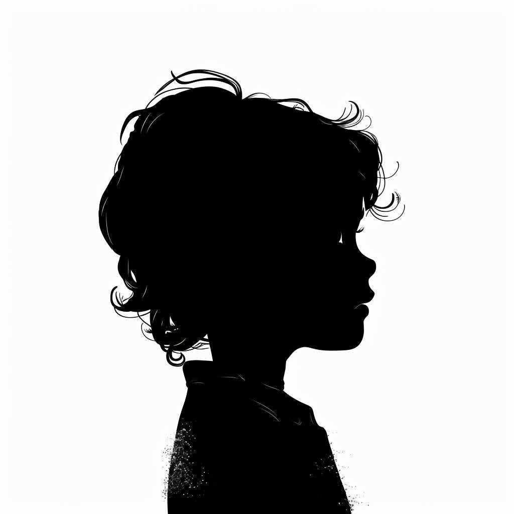 vector  silhouette  child  profile  isolated  clean  white  background  human  color 953864