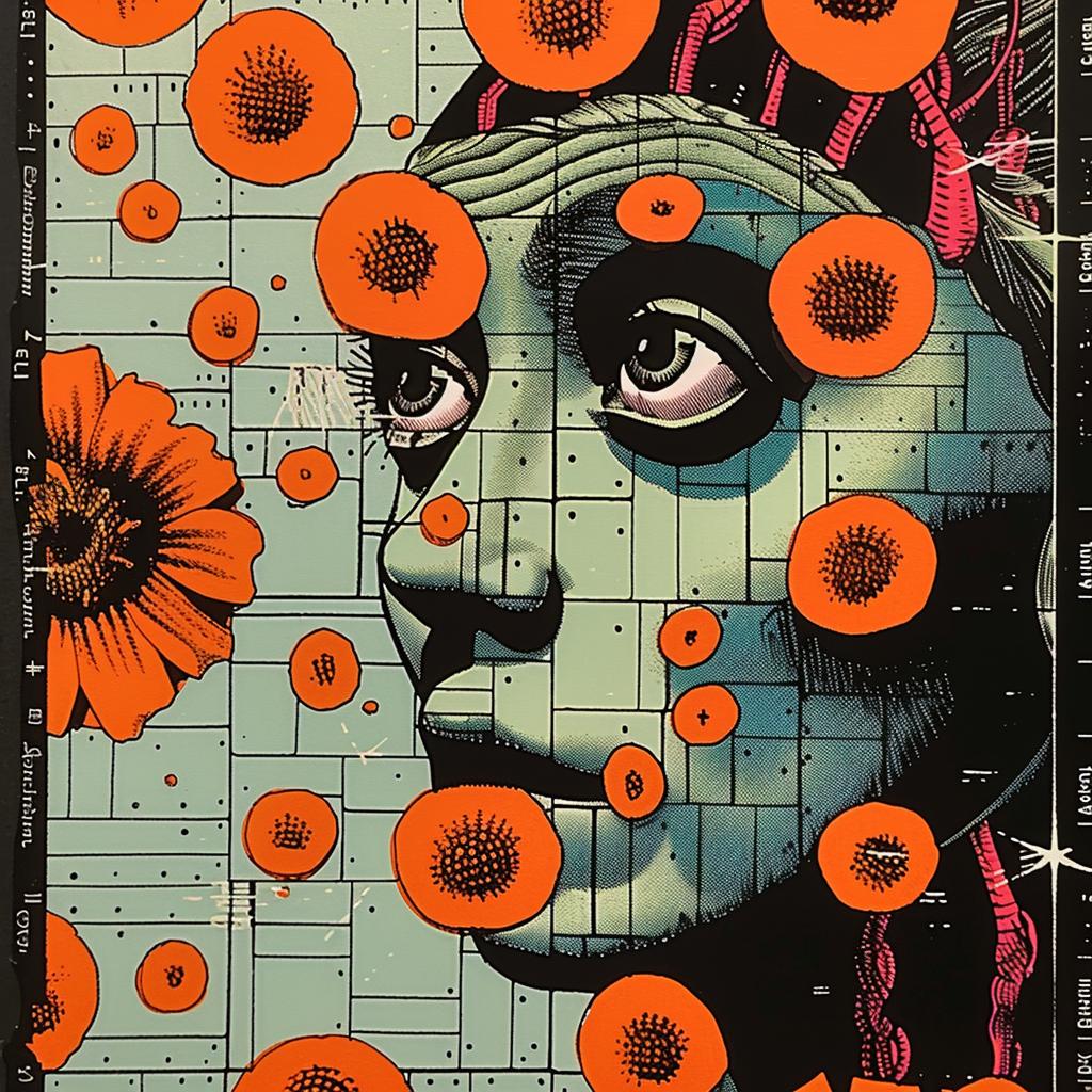woman  flowers  poster  graphic  design  abstract  art  Rauschenberg  colorful  impressionism 950489