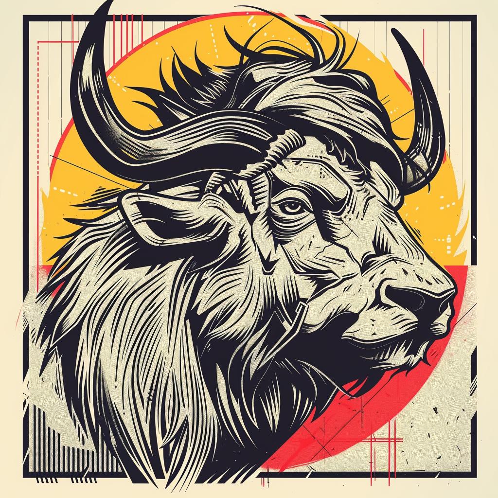 mythical  creature  ox  grunge  background  hybrid  fantastical  unique  strength  essence 939633