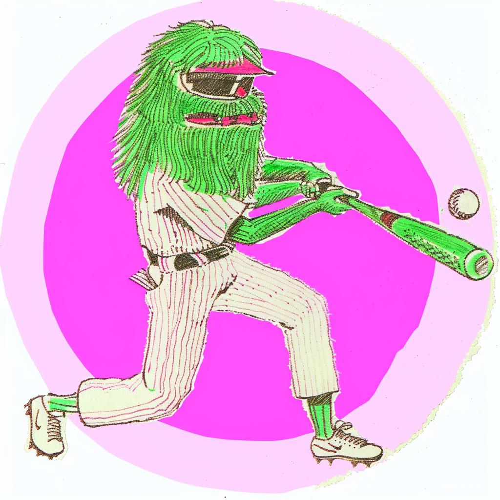 baseball  player  uniform  cartoon  cap  bat  green  colorful  playful  character 940301