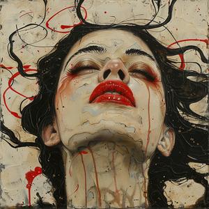 woman  encaustic  paint  blood  face  Todd  White  Paul  Pope  art 1064231