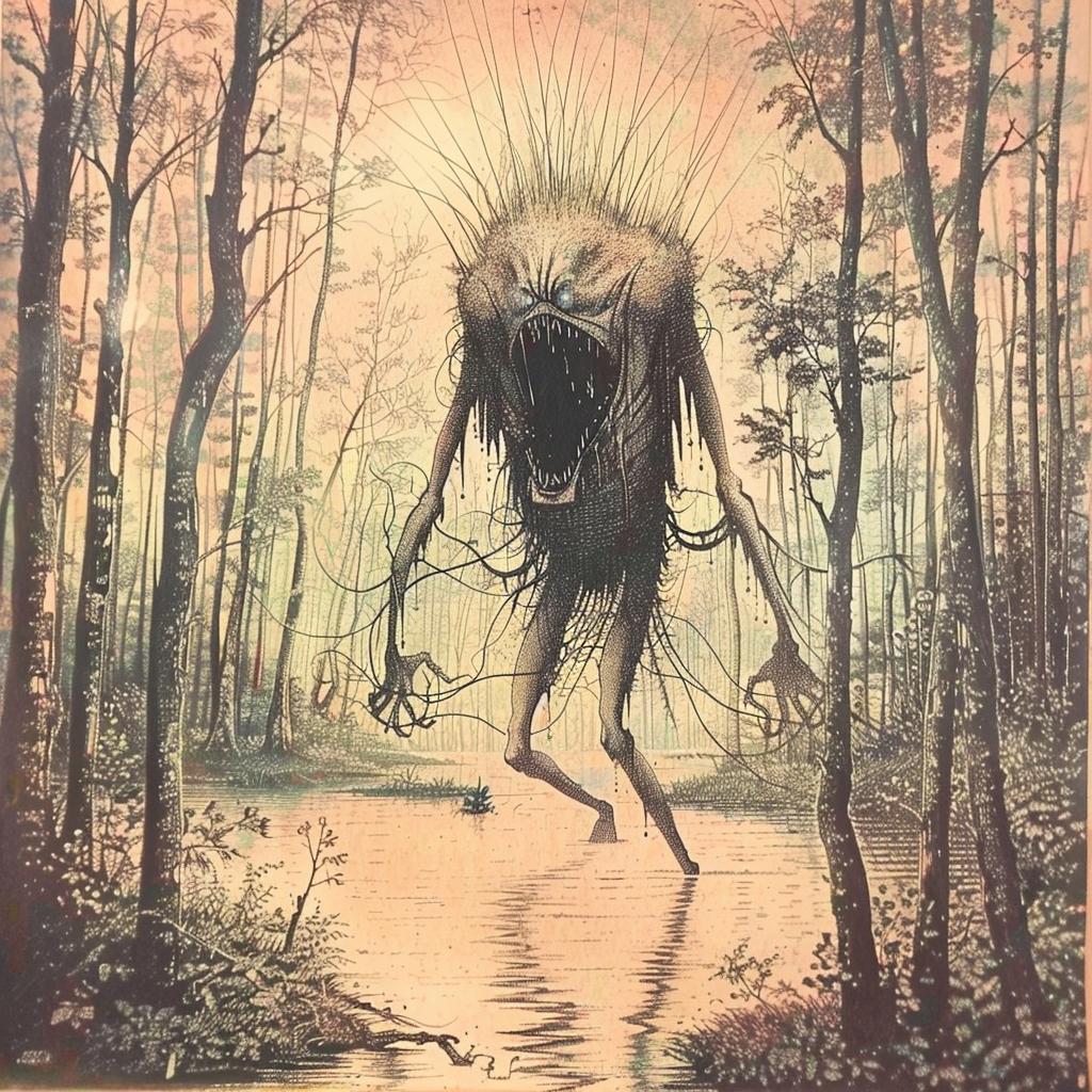 monster  woods  illustration  art  creature  horror  large  head  fantasy  weird 946732
