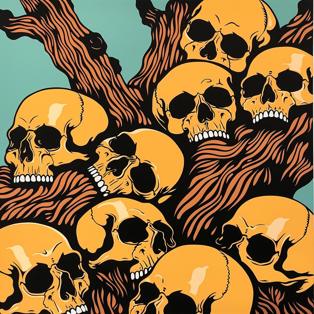 skulls  forest  pulp  Japanese  horror  occult  art  Gerald  Brom  prints 1023076