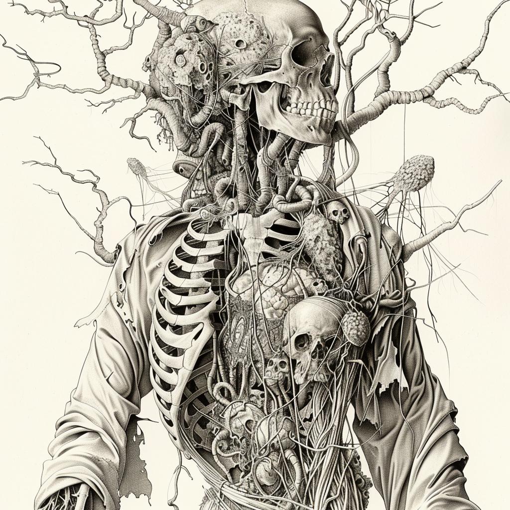 drawing  skeleton  tree  branches  provocative  art  dark  naturalistic  occult  introspective 935989