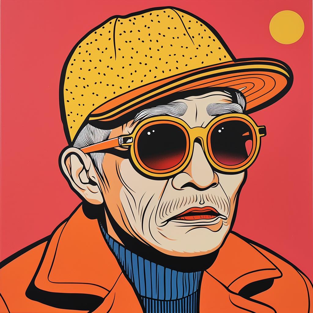 asian  grandpa  painting  man  sunglasses  hat  art  portrait  old  style 973880