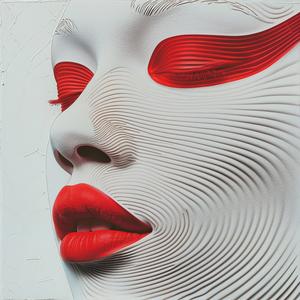 غلاف ألبوم سريالي من تصميم ريسوغراف رمزي للنساء ذوات الشعر الأحمر، بأسلوب أنيق 1077788