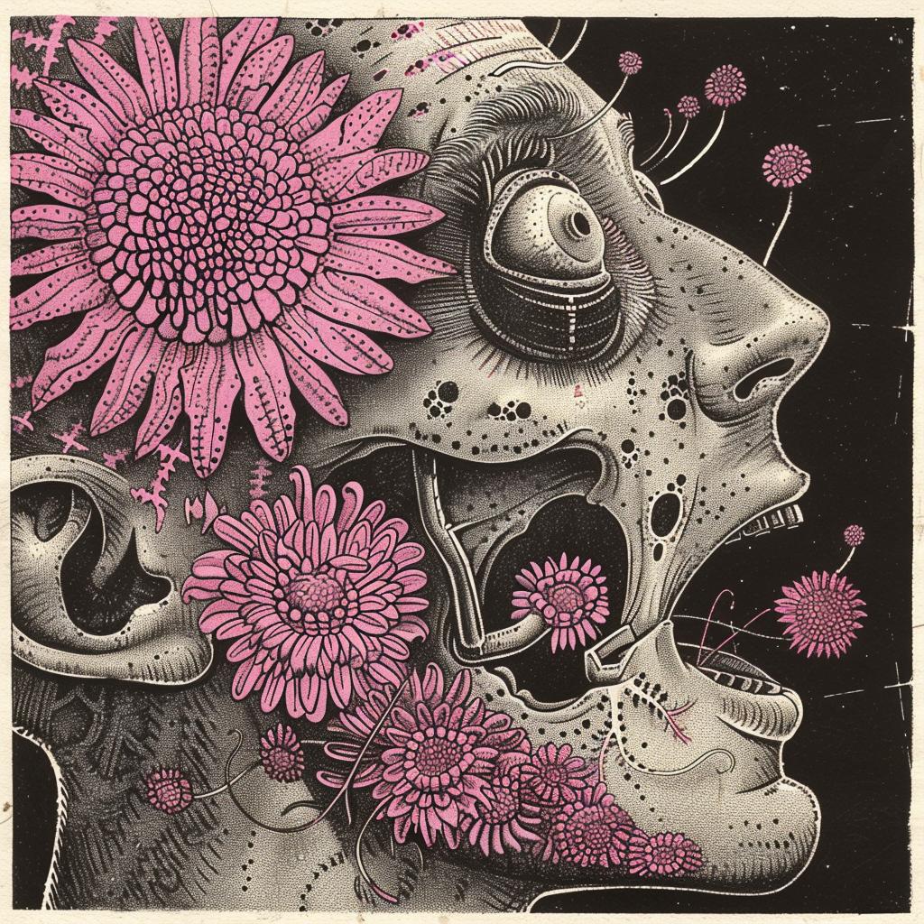 dada  album  cover  surreal  Ukiyo-e  flowers  woman  creative  Japan  influence 916209