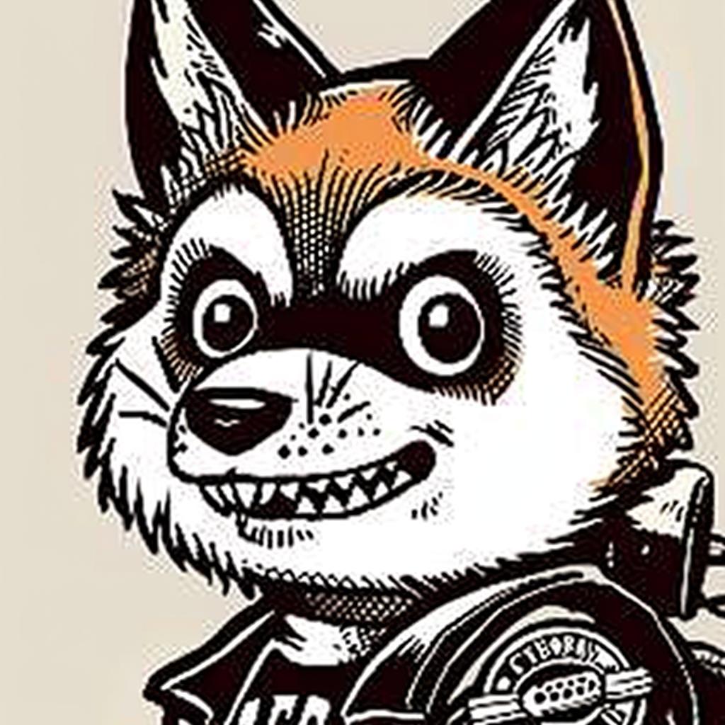 fox  cartoon  motorcycle  helmet  funny  adventurous  playful  illustration  animal  character 940015