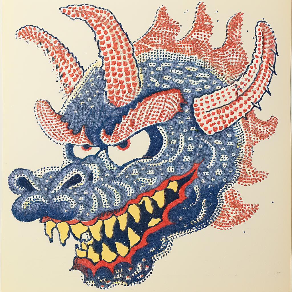 surreal  album  cover  hyper-realistic  screenprinting  chromoluminosity  minimal  Nychos  dragon  art 961645