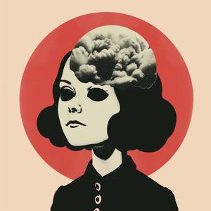 surreal  album  cover  brain  symbolist  risograph  hyper-realistic  art  female  fantasy 1077624