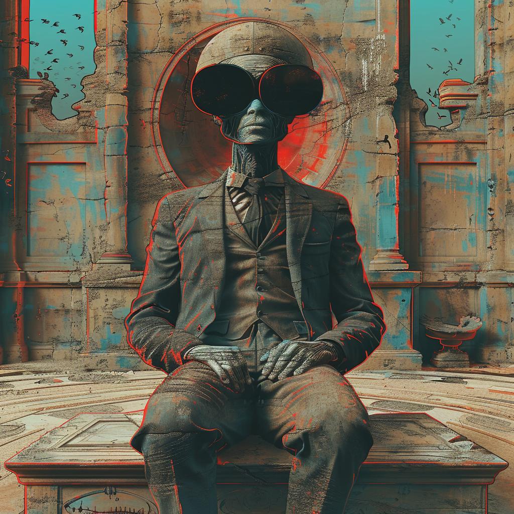 surreal  album  cover  spiritual  occult  technicolor  anaglyph  introspective  artwork  alien 973953
