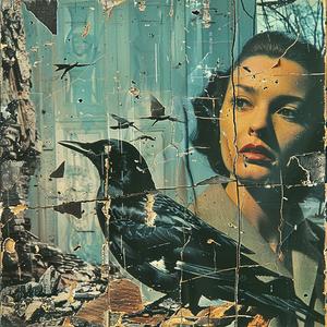 surrealist  collage  photo  montage  woman  bird  broken  wall  enigmatic  1970s 1041292