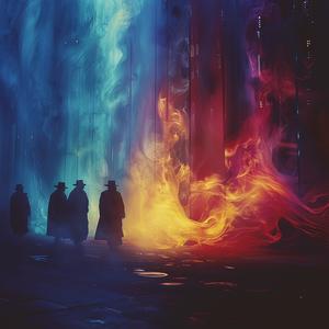 chromolithography  dark  tower  flames  person  artwork  illustration  color  abstract  effect 1054501