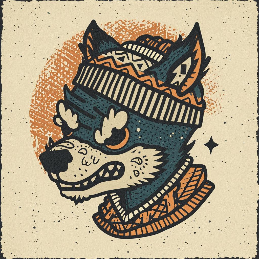 aggressive  streetwise  animal  knitted  hat  culture  wolf  art  urban  illustration 958992