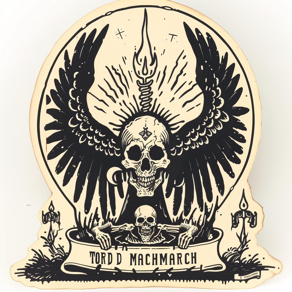 art  provocative  dark  naturalistic  spiritual  sticker  skull  wings  occult  introspective 935913