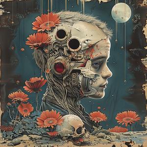painting  girl  flowers  skulls  artwork  illustration  colorful  detailed  symbolic  style 1053262