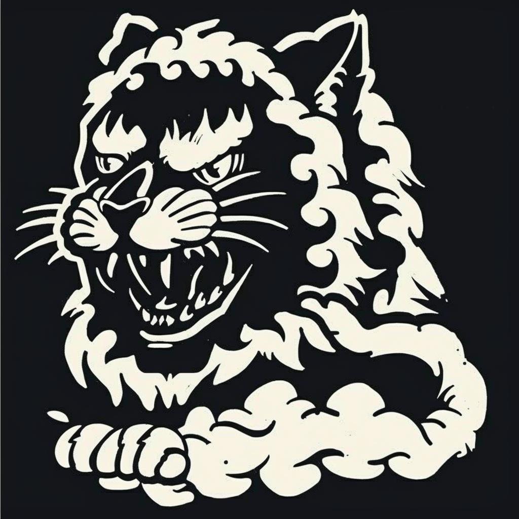 tiger  blackandwhite  smoke  head  animal  ferocious  illustration  art  bold  visual 940060