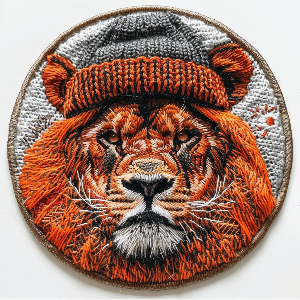 patch  lion  angry  chenille  streetwear  embroidered  minimal  contrast  white  urban 955066