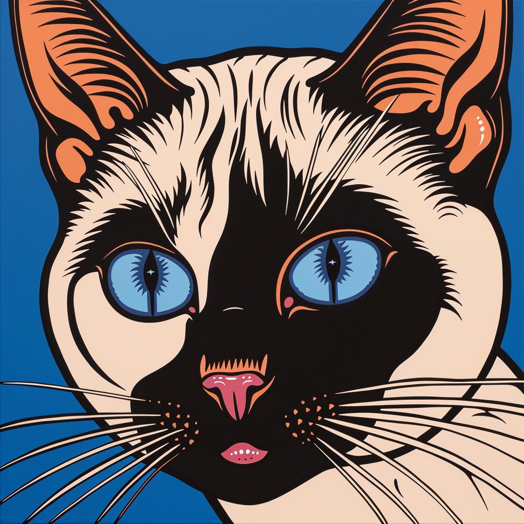 siamese  cat  blue  eyes  feline  pet  animal  portrait  background  whimsical 972313