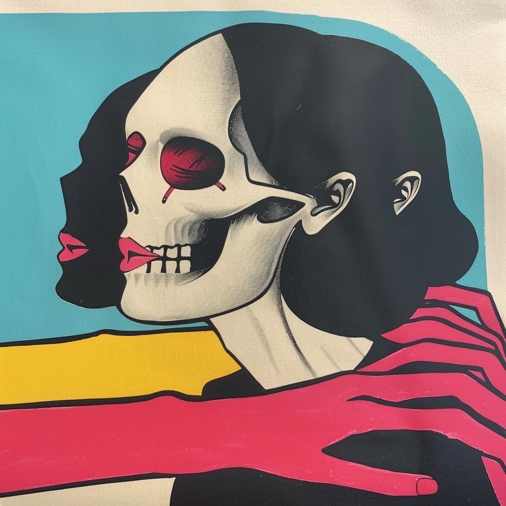 poster  skull  woman  surreal  art  graphic  illustration  design  dark  creativity 978118