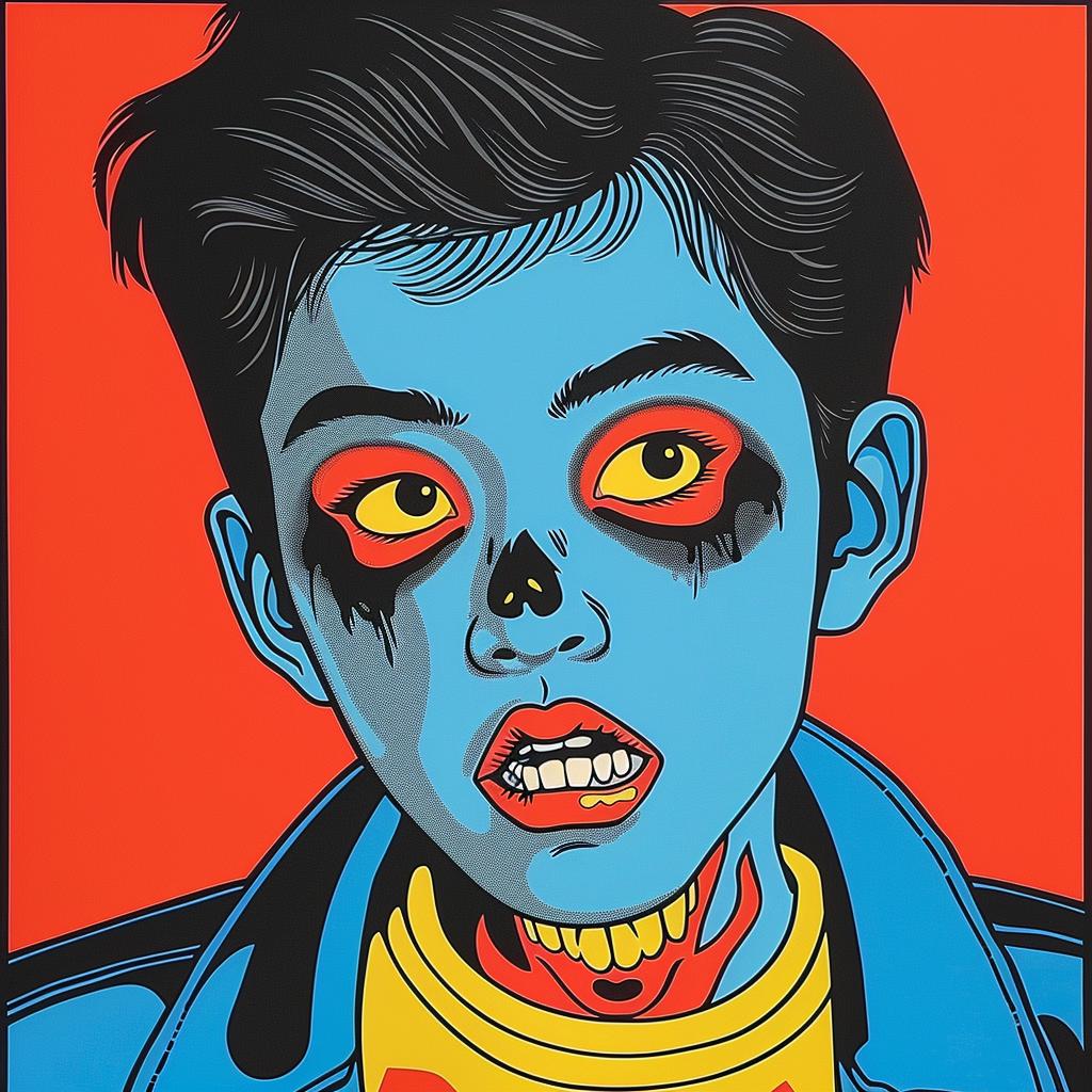 Japanese  horror  film  poster  boy  zombie  face  Junji  Ito  art 1022067