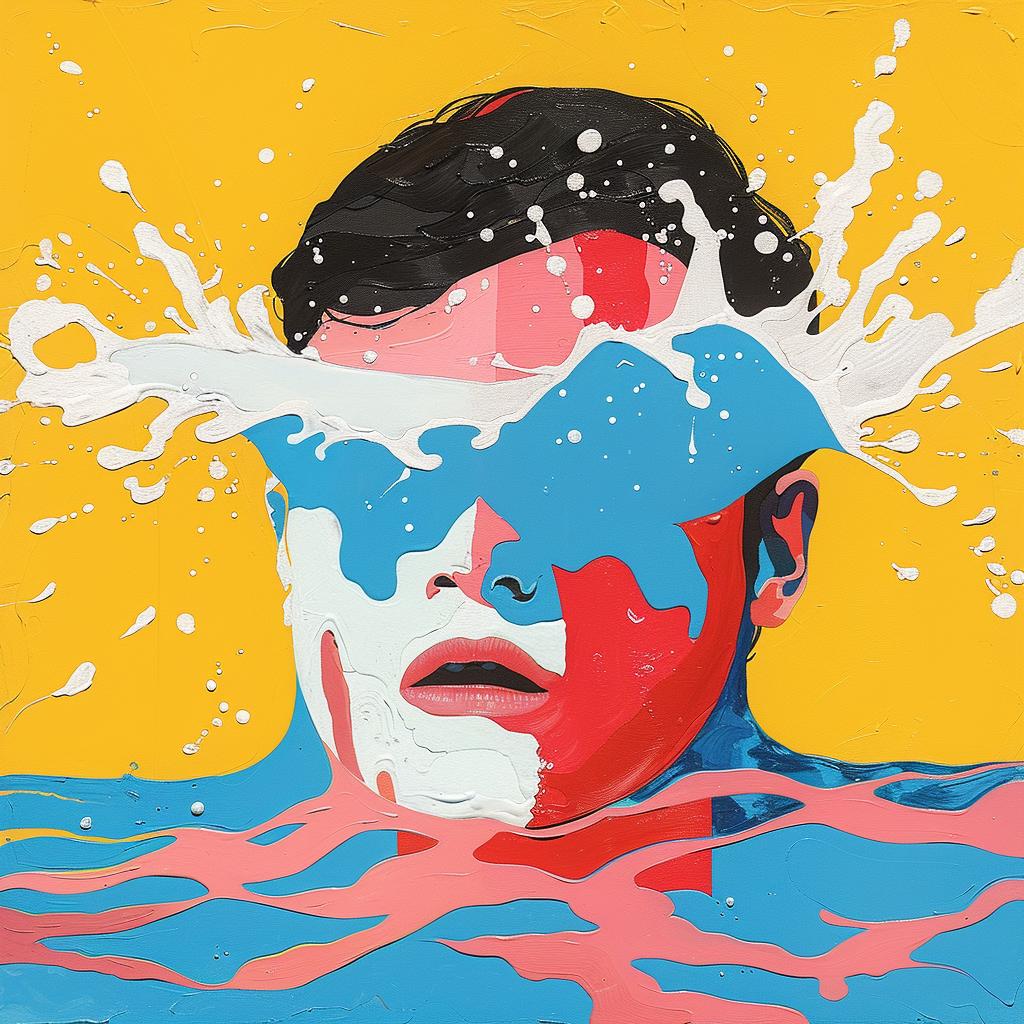 surreal  colorful  painting  splash  water  man  Destijl  abstract  art  dynamic 977218