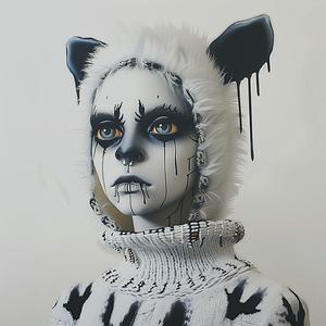 woman  cat  costume  black  white  art  stylized  portrait  design  makeup 1073916