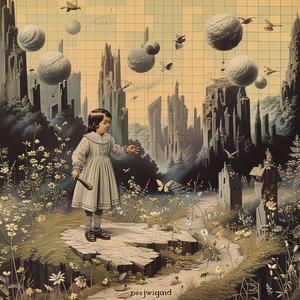 girl  dress  city  balls  chromolithography  standing  colorful  urban  playful  vibrant 1041328