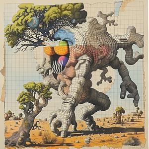 رسم شجرة وحشية، غابة، ريسوغراف، ماغريت، فن رمزي، رسم توضيحي، فوضى 1037254
