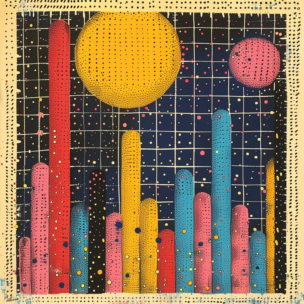 painting  dots  sun  colorful  abstract  intricate  art  vibrant  details  modern 916092