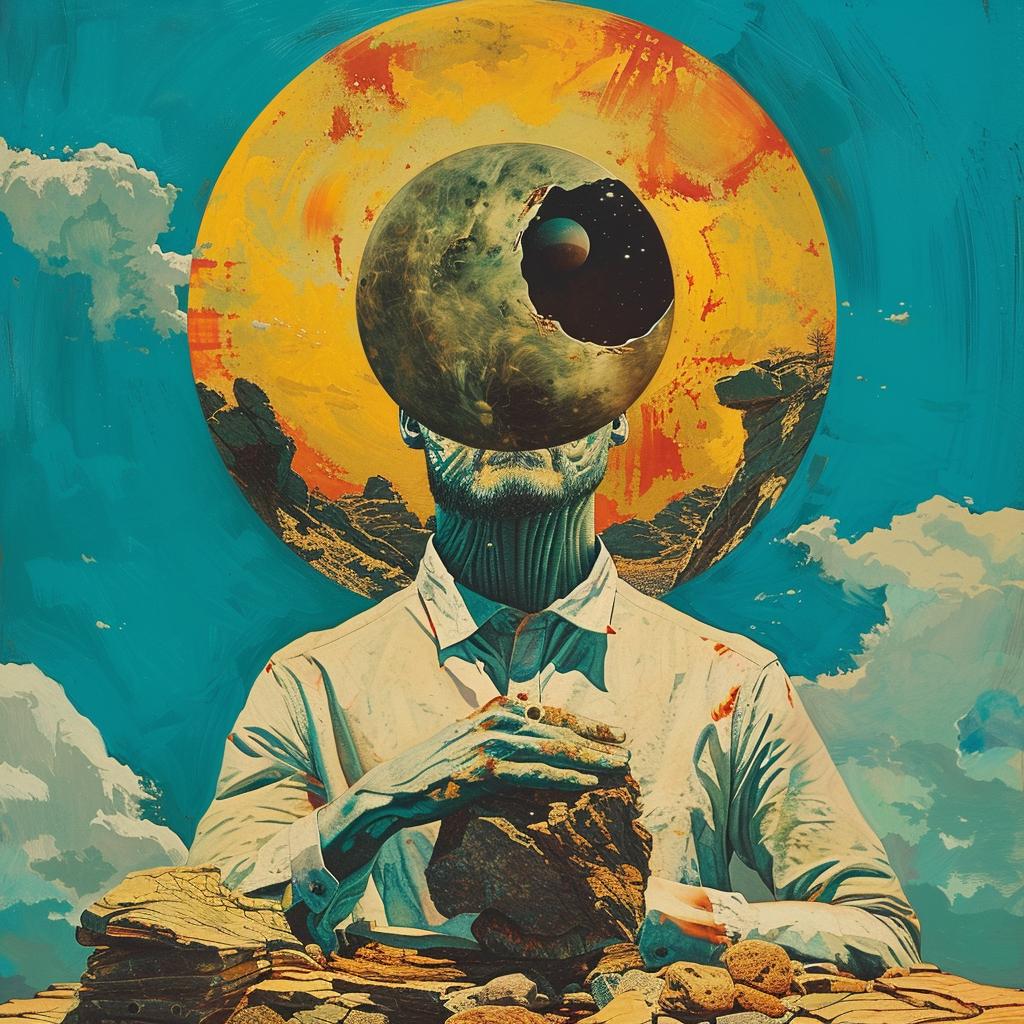 surreal  album  cover  man  mountain  eye  art  painting  visual  fantasy 976149