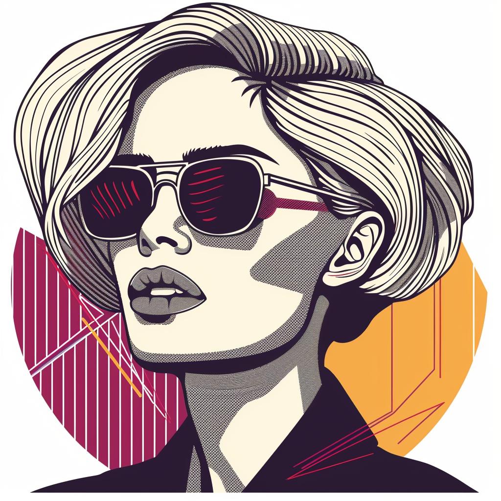 Pop  Art  blonde  woman  sunglasses  vector  colorful  portrait  stylized  modern 937019
