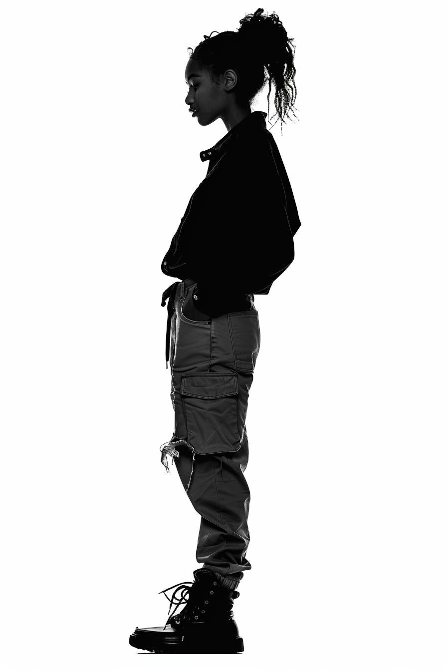 silhouette  woman  jacket  pants  streetwear  vector  white  background  minimal  contemporary 954461