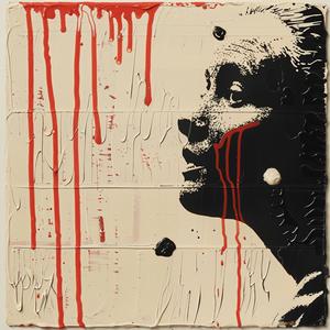 woman  face  blood  encaustic  paint  portrait  NOMA  BAR  abstract  expressionist 1066593