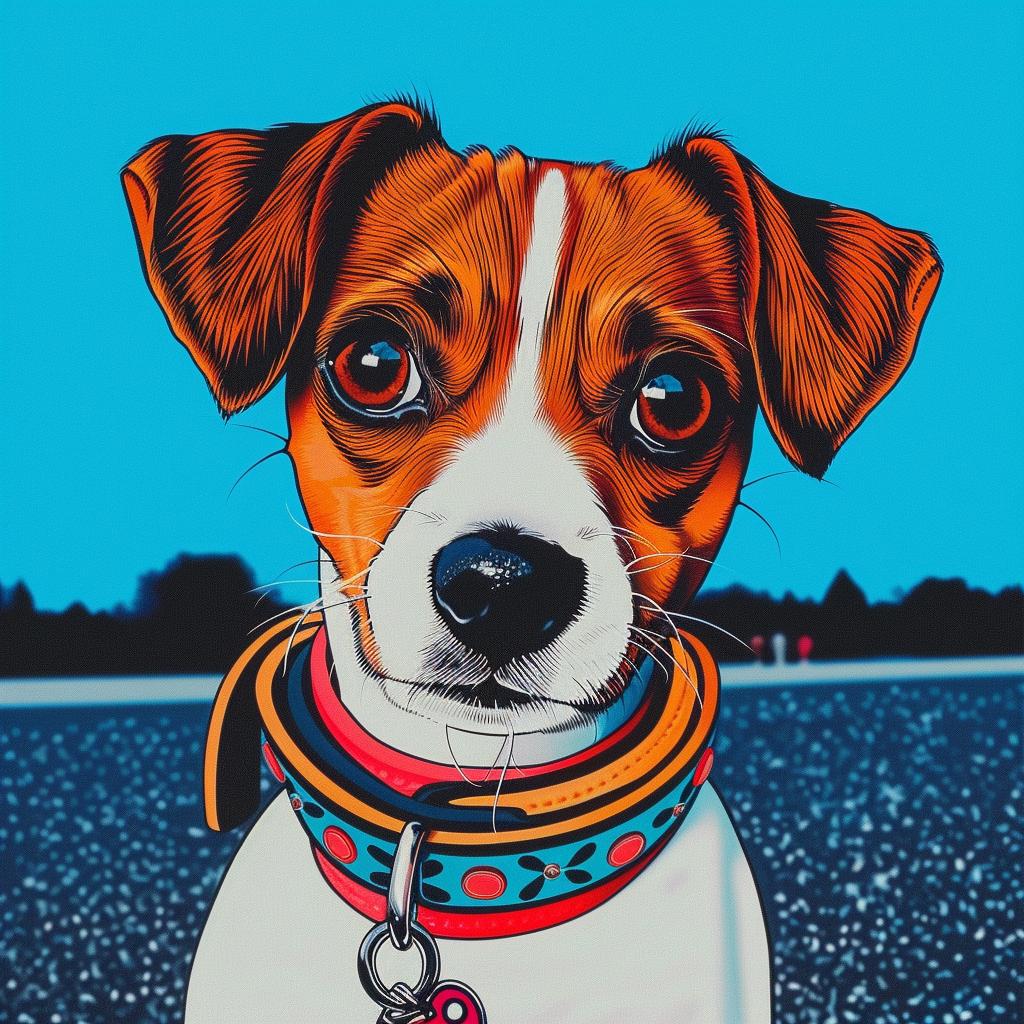 dog  Jack  Russell  terrier  collar  painting  realistic  pet  animal  cute 973362