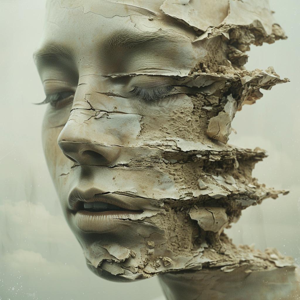 woman  face  distorted  paper  cover  art  abstract  expression  portrait  emotional 954309