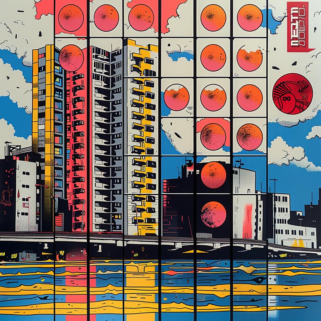 painting  city  buildings  red  sun  futuristic  abstract  minimalism  details  clouds 1022652