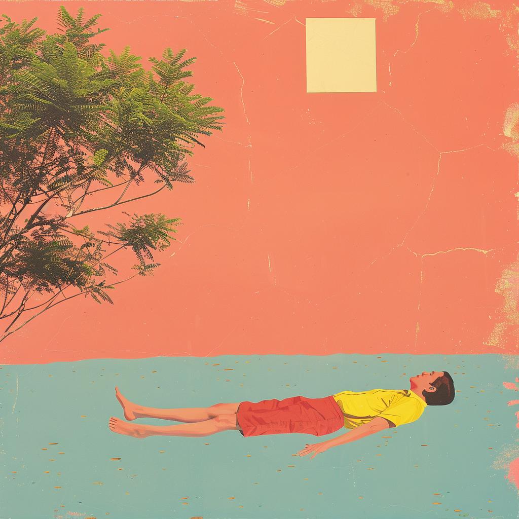 surreal  painting  man  tree  background  ground  dreamlike  colorful  Joan  Cornella 978590