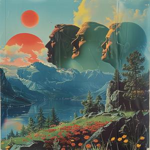 poster  men  mountain  background  visual  graphic  art  design  illustration  chromolithography 1057594