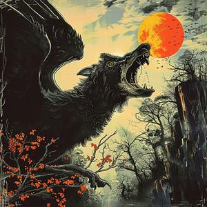 wolf  moon  person  hd  wallpaper  chromolithography  art  imagery  landscape  night 1050170