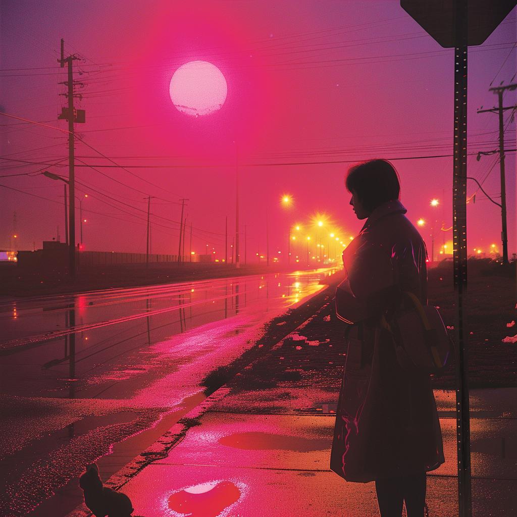 surreal  neon  album  cover  woman  cat  street  creative  art 962604