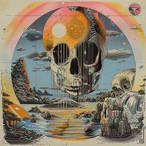 album  cover  skull  landscape  watery  art  symbolist  surreal  detailed  vintage 1037058