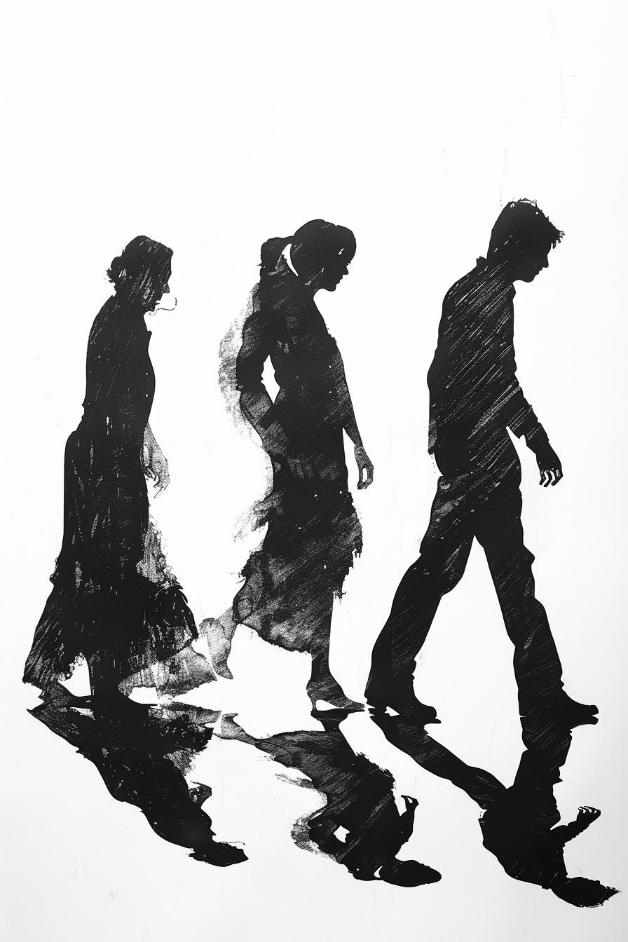 photography  silhouettes  men  woman  rain  group  walking  outdoors  adult  drama 954305