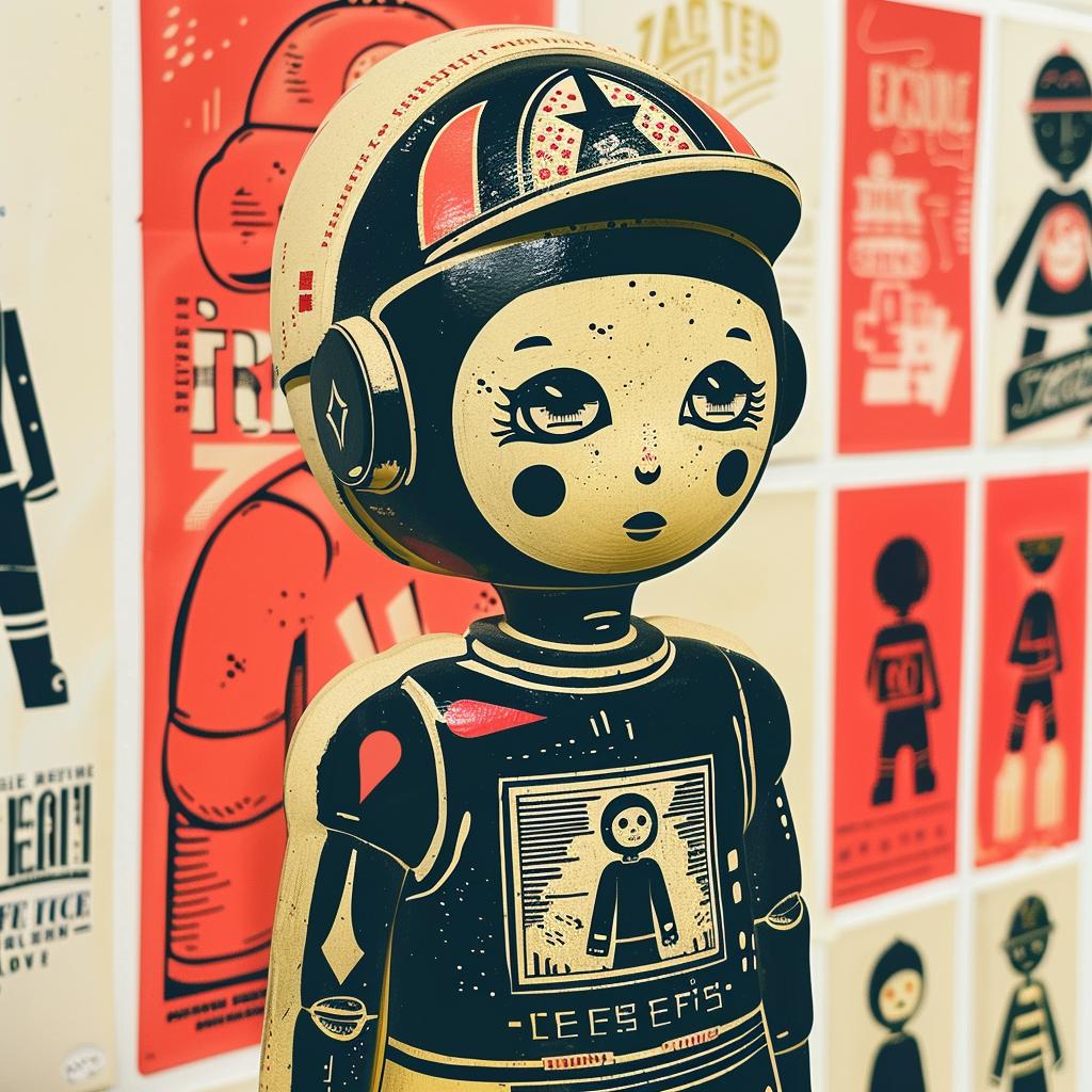 robot  vintage  graphic  poster  streetculture  design  minimal  playful  artistic  visual 949539