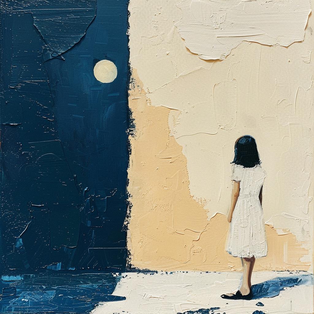 album  cover  Tycho  Joan  Cornella  moon  impasto  girl  imperfect  painting 963560