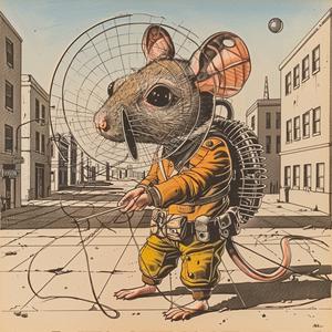 mouse  police  officer  helmet  illustration  cartoon  humor  whimsical  funny  character 1037205